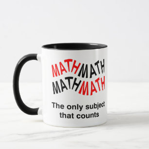 Caneca Contagens Matemáticas onduladas