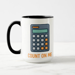 Caneca Contar em mim - Na moda Calculadora Design para Ma