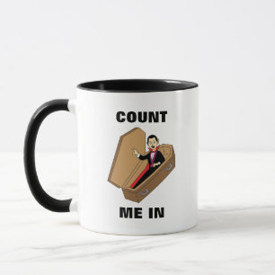 Caneca Conte Comigo Piada de Halloween de Vampiro Engraça