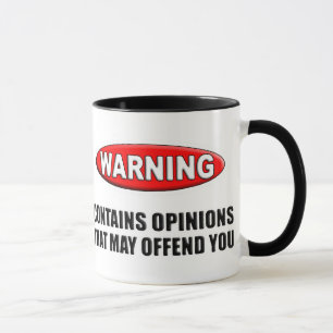 Caneca Contem opiniões que pode o ofender
