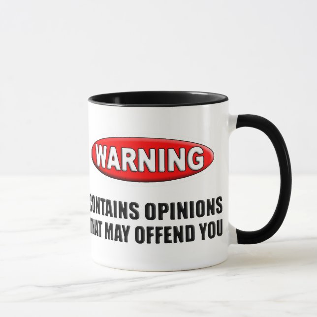 Caneca Contem opiniões que pode o ofender (Direita)