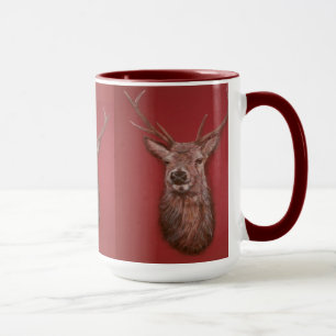 Caneca contemporânea do veado do veado vermelho