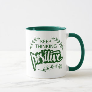 Caneca Continue a pensar como positivo