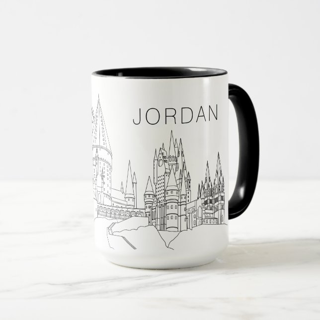 Caneca Contorno do CASTELO HOGWARTS™  (Frente Esquerda)
