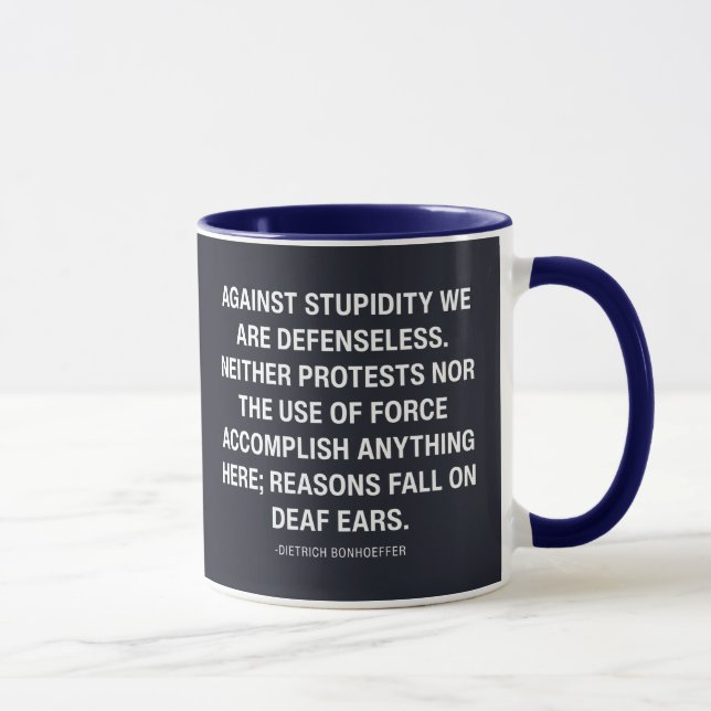 Caneca Contra a Estupidez Somos Defenseless  (Direita)
