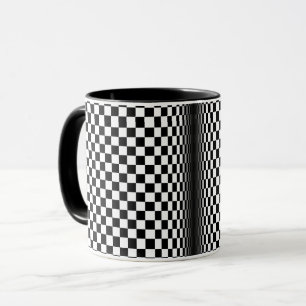Caneca contraste preto-branco de arte