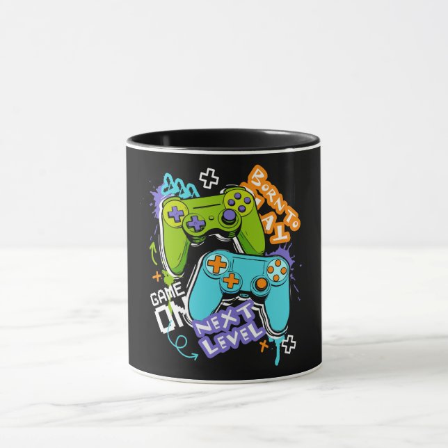 Caneca Controladores de jogo Graffiti  Jogos Nascido Para (Centro)