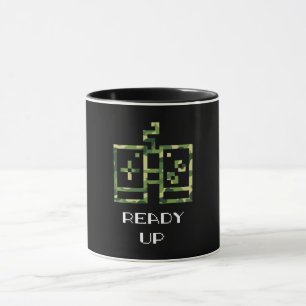 Caneca Controle de Jogo de Vídeo Camuflado Pronto Gamer