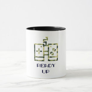 Caneca Controle de Jogo de Vídeo Camuflado Pronto para Jo