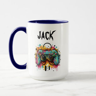 Caneca Controle de Video Game Aquarela Jogos Legais