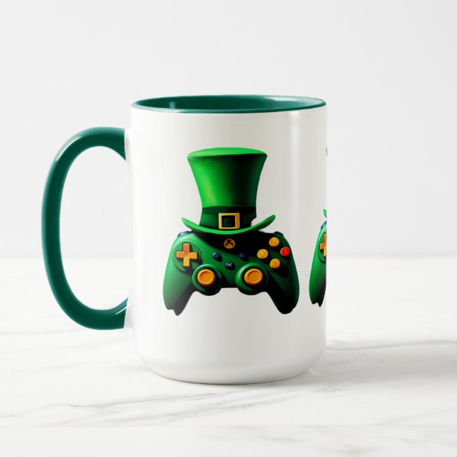 Caneca Controle de Video Game Rapazes Jogadores Irlandese (Esquerda)