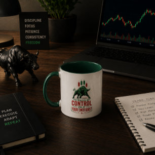 Caneca Controle Suas Emoções Touro Mentalidade de Negocia