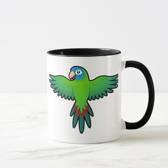 Caneca Conura de desenho animado / Lorique / Papagaio (Direita)