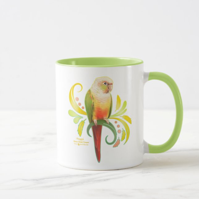 Caneca Conure verde de abacaxi (Direita)