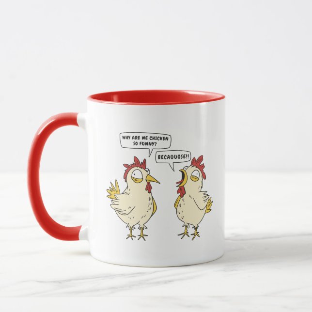 CANECA CONVERSA DE FRANGO ENGRAÇADO (Esquerda)