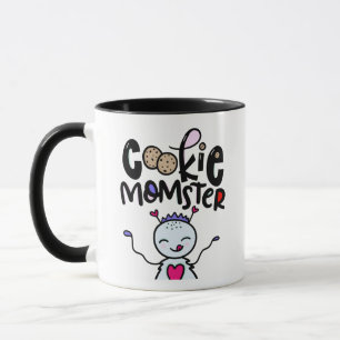Caneca Cookie Momster, desenhado à mão