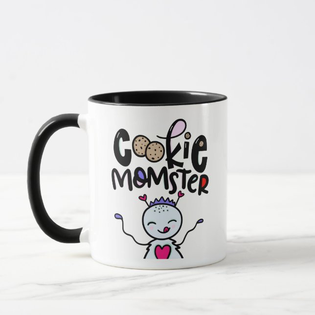 Caneca Cookie Momster, desenhado à mão (Esquerda)