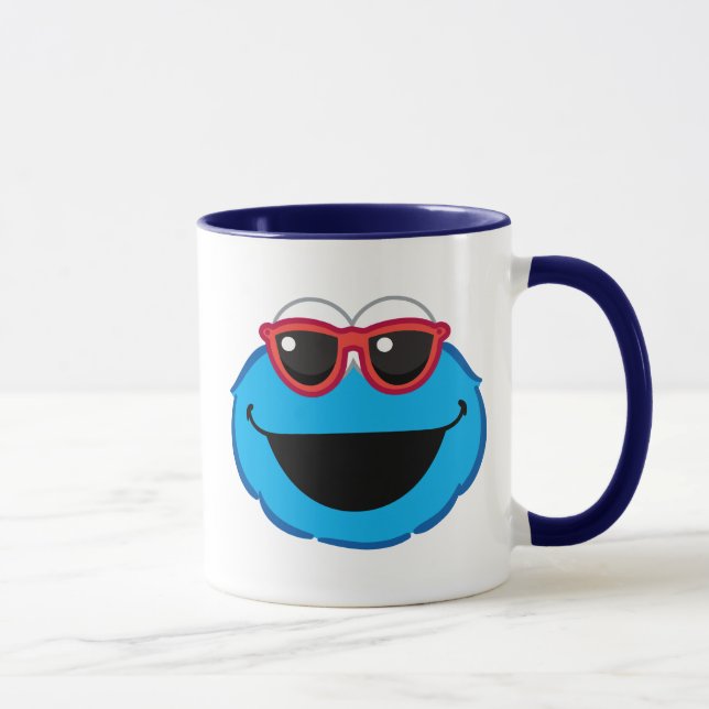 Caneca Cookie Sorrindo Rosto com Óculos Solares (Direita)