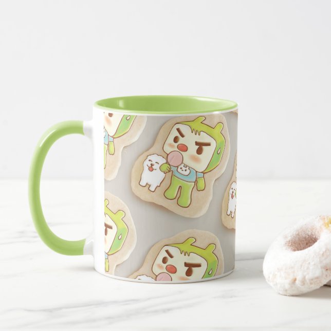 Caneca Cookies com Ícones XiaoTieJun (Com Donut)