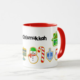 Caneca Cookies de Natal Chrismukkah Coffee Mug