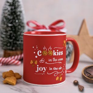 Caneca Cookies & Joy Diversão de Natal