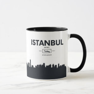 Caneca Coordenadas da cidade de Istambul, Turquia  