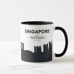 Caneca Coordenadas da cidade de Singapore, China