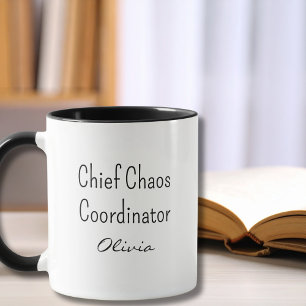 Caneca Coordenador de Caos Chefe de Funcionário Engraçado
