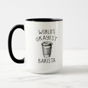 Caneca Copa Barista de Café Okayest do Mundo