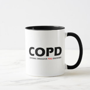 Caneca COPD - Desordem obsessiva crônica do Pug