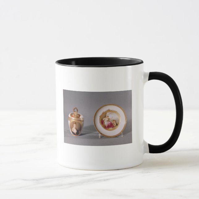 Caneca Copo, cobrir e pires de Meissen (Direita)