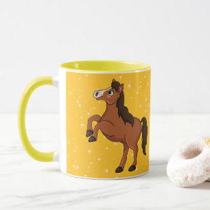 Caneca Copo com Design de Cavalo, Arte Rústica de Animais