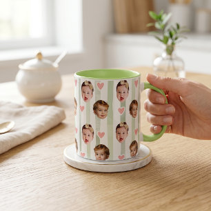 Caneca Copo com Faixa de Foto Personalizada Bebê Fofo