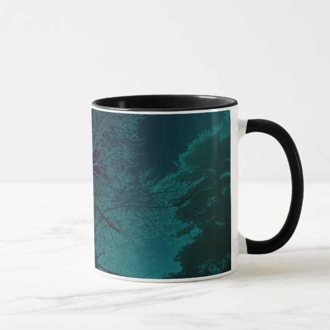 Caneca Copo de café azul da névoa (Direita)