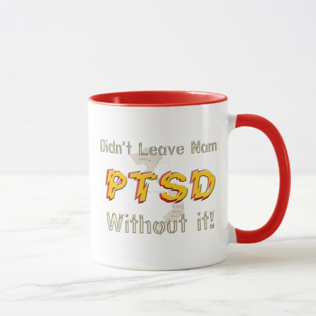 Caneca Copo de café cómico militar de PTSD (Direita)