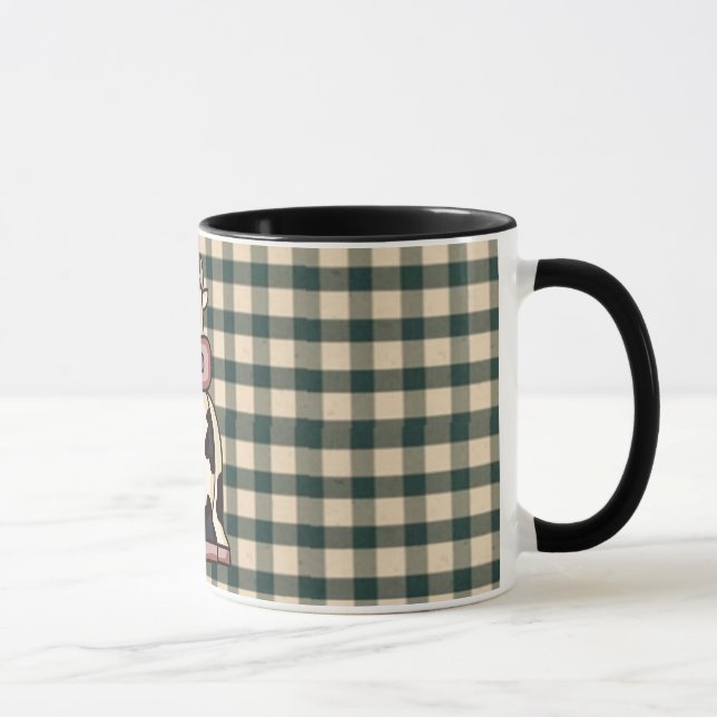 Caneca Copo de café francês da vaca do país (Direita)