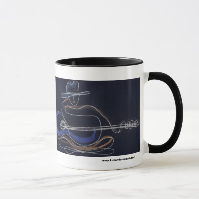 Caneca Copo de café www.kimandersonart do guitarrista do (Direita)