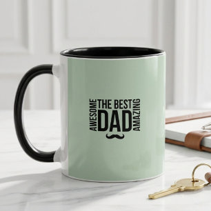 Caneca Copo de chá verde elegante para pai