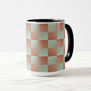Caneca Copo de Manga de Café com Checagem de Salmão e A