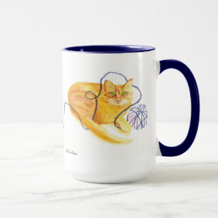 Caneca Copo do gato para Knitters