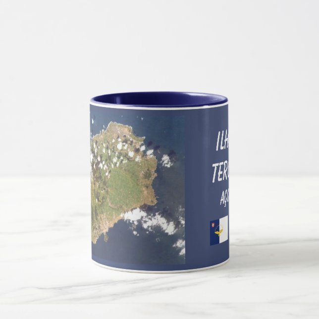 Caneca Copo do mapa do espaço de Terceira Açores (Centro)