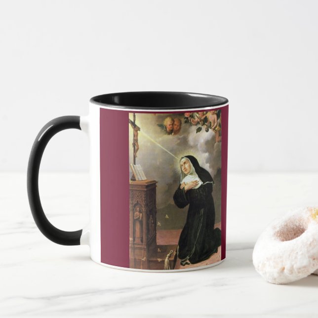Caneca Copo do retrato de Rita do santo (Com Donut)