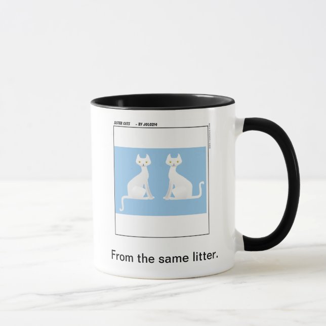 Caneca copo dos gatos da irmã (Direita)