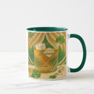 Caneca Copo para uísque irlandês Shamrocks "Sláinte!"