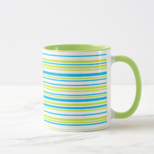 Caneca Cor azul e verde - Padrão de distribuição simples