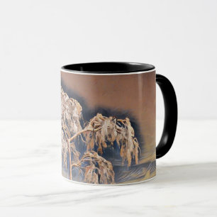 Caneca Cor da água moderna das árvores neves coloridas