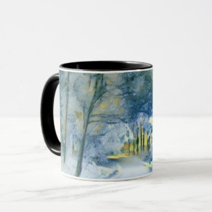 Caneca Cor da água moderna das árvores neves coloridas