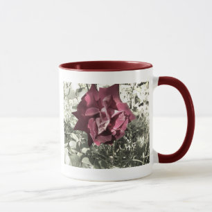 Caneca Cor da Vintagem da rosa vermelha