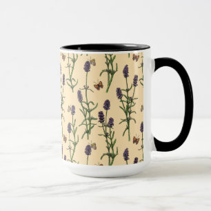 Caneca Cor d'água pintada à mão e padrão de tinta com lav