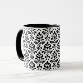 Caneca Cor damasco em branco